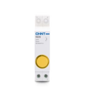 INDICADOR LUMINOSO PARA RIEL DIN DE 230 VCA COLOR AMARILLO