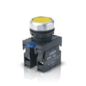 PULSADOR LUMINOSO 22 MM - NP8 - COLOR AMARILLO 110V-230VCA - C/1NA