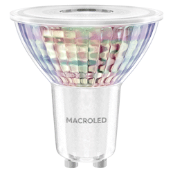 DICROICA MACROLED VIDRIO GU10 7W NO DIM AC180-265V FP>0.5 FRIO 6500K 36°