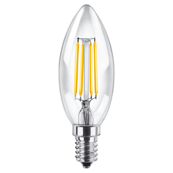 BULBO C37 FILAMENTO MACROLED 4W E14 AC180-265V FRIO 6000K
