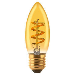 BULBO C37 FILAMENTO GOLDEN MACROLED 3W E27 AC180-265V AMBAR 2200K