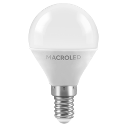 BULBO G45 MACROLED 6W E14 AC180-240V FRIO 6500K