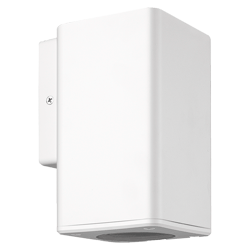 ARTEFACTO DE APLICAR EXTERIOR CUADRADO, COLOR BLANCO, UNIDIRECCIONAL, IP54, AC100240V, GU10, 9W MAX