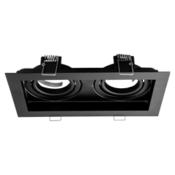ARTEFACTO MACROLED EMBUTIR X2 DICRO MARCO NEGRO