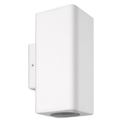 ARTEFACTO DE APLICAR EXTERIOR CUADRADO, COLOR BLANCO, BIDIRECCIONAL, IP54, AC100240V, GU10, 9W MAX