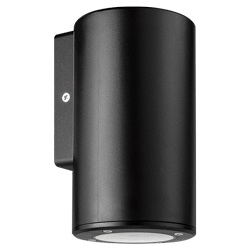 ARTEFACTO DE APLICAR EXTERIOR REDONDO, COLOR NEGRO, UNIDIRECCIONAL, IP54, AC100240V, GU10, 9W MAX