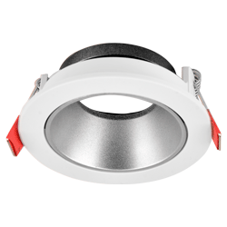 ARTEFACTO DE EMBUTIR REDONDO ANTIDESLUMBRANTE DICRO X1 MOVIL PC BLANCO-CROMO