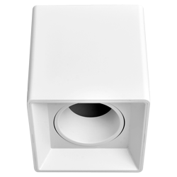 ARTEFACTO PLAFON CUADRADO DICRO X1 MOVIL PC BLANCO LISO