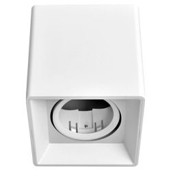 ARTEFACTO PLAFON CUADRADO DICRO X1 MOVIL PC BLANCO RANURADO