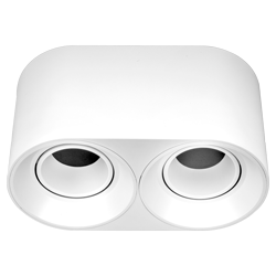 ARTEFACTO PLAFON REDONDO DICRO X2 MOVIL PC BLANCO LISO