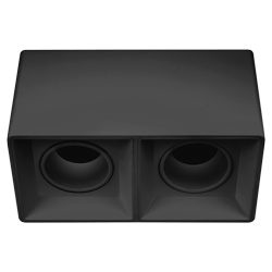 ARTEFACTO PLAFON CUADRADO DICRO X2 MOVIL PC NEGRO LISO