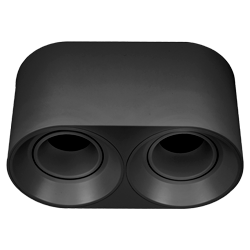 ARTEFACTO PLAFON REDONDO DICRO X2 MOVIL PC NEGRO LISO