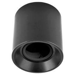 ARTEFACTO PLAFON REDONDO DICRO X1 MOVIL PC NEGRO RANURADO
