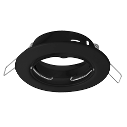 ARO DE EMBUTIR DICROICA MOVIL NEGRO DIAMETRO 8, CON CONECTOR GU10