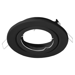 ARO DE EMBUTIR DICROICA MOVIL NEGRO DIAMETRO 10, CON CONECTOR GU10