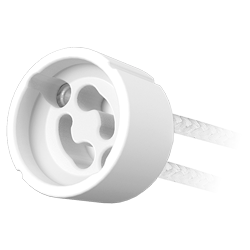 CONECTOR GU10 CERAMICO CON 15CM DE CABLE ENTELADO