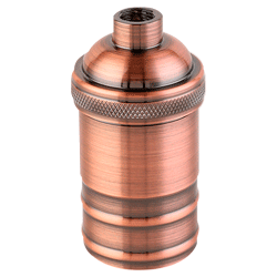 PORTALÁMPARA ALUMINIO E27 VINTAGE COBRE