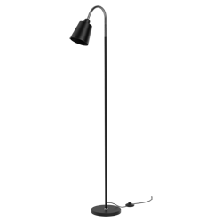 LAMPARA DE PIE NEGRO, ROSCA E27 MAX 20W