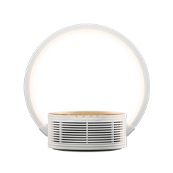 LAMPARA LED VELADOR MADERA, 5W 180LM, AC100-240V, RA>80, BLANCO CALIDO, DIMEABLE 3 TOQUES, CARGA RAPIDA INALAMBRICA, PARLANTE BLUETOOTH