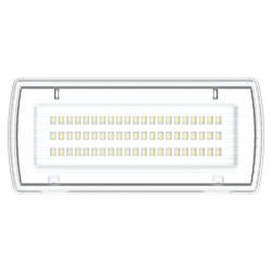 LUZ DE EMERGENCIA IP 65 PARA APLICAR O EMBUTIR, AC100-240V, 400LM, BATERIA 3.7V 2400mAh, 4-6HS, BCO FRIO 7000K