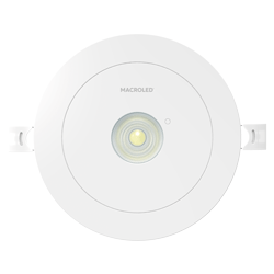 LUZ DE EMERGENCIA COB DE EMBUTIR, AC100-240V, 300LM, BATERIA 3.7V 2400mAh 3-4HS BCO FRIO 7000K