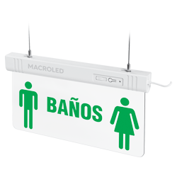 CARTEL DE SALIDA DE EMERGENCIA LUMINOSO (BAÑOS)