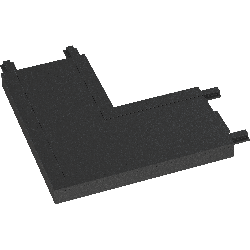CONECTOR TIPO L RECTO PARA RIEL MAGNETICO SKYLINE NEGRO MACROLED DC48V
