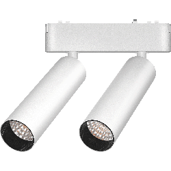 CABEZAL MOVIL DOBLE ANTIDESLUMBRAMIENTO BLANCO PARA RIEL MAGNETICO SKYLINE ø31MM MACROLED, DC48V, 14W, 2700K, 24°, RA>90