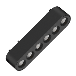 CABEZAL FOCAL NEGRO SMART PARA RIEL MAGNETICO SKYLINE 114MM MACROLED, DC48V, 6W, 2000-5000K, 36°, RA>90