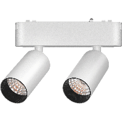 CABEZAL MOVIL DOBLE ANTIDESLUMBRAMIENTO BLANCO SMART PARA RIEL MAGNETICO SKYLINE ø31MM MACROLED, DC48V, 10W, 2000-5000K, 24°, RA>90