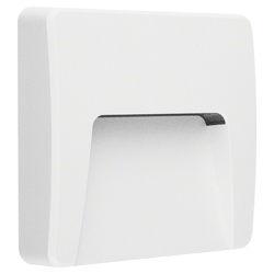 ARTEFACTO DE APLICAR EXTERIOR CUADRADO, COLOR BLANCO, UNIDIRECCIONAL, IP65, AC100-240V, 3W 100LM, RA>80, BLANCO CALIDO