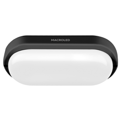TORTUGA MACROLED OVAL MARCO NEGRO 18W – IP54 – AC100-265V – FP:0,9 – 1620 lm – BLANCO CALIDO