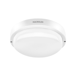 TORTUGA MACROLED REDONDA MARCO BLANCO 12W - IP54 - AC100-265V - FP:0,9 - 1080 lm - BLANCO FRIO