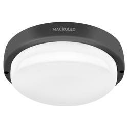 TORTUGA MACROLED REDONDA MARCO NEGRO 18W – IP54 – AC100-265V – FP:0,9 – 1620 lm – BLANCO FRIO