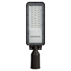 LUMINARIA VIA PUBLICA LUMAX MACROLED, 50W, AC165-265V, 130LM/W, 4500K, FP>0.9, CRI >80, IP65, IK08, SPD 4KV, THD<20%