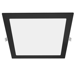 PANEL FLAT CUADRADO NEGRO MACROLED 18W AC85-265V FRIO 6000K