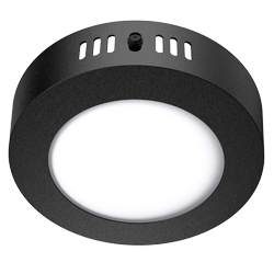 PANEL PLAFON CIRCULAR NEGRO MACROLED 6W AC85-265V FRIO 6000K