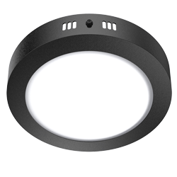 PANEL PLAFON CIRCULAR NEGRO MACROLED 12W AC85-265V FRIO 6000K