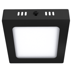 PANEL PLAFON CUADRADO NEGRO MACROLED 6W AC85-265V CALIDO 3000K