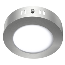 PANEL PLAFON CIRCULAR PLATEADO MACROLED 6W AC85-265V CALIDO 3000K