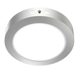 PANEL PLAFON CIRCULAR PLATEADO MACROLED 12W AC85-265V FRIO 6000K