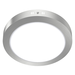 PANEL PLAFON CIRCULAR PLATEADO MACROLED 18W AC85-265V CALIDO 3000K