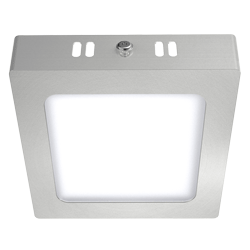 PANEL PLAFON CUADRADO PLATEADO MACROLED 6W AC85-265V CALIDO 3000K