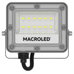 REFLECTOR LED MACROLED STANDARD 10W, ANGULO DE APERTURA 90°, AC100-277V, FRIO 5700K, IP65, CRI 80, IK08