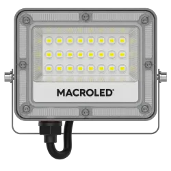 REFLECTOR LED MACROLED STANDARD 20W, ANGULO DE APERTURA 90°, AC100-277V, CALIDO 3000K, IP65, CRI 80, IK08