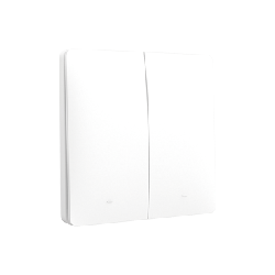 TECLA KINETIC PULSADOR BLANCO MACROLED 2 CANALES RF, CADA CANAL ES VINCULABLE CON HASTA 5 CONTROLADORAS KINETIC