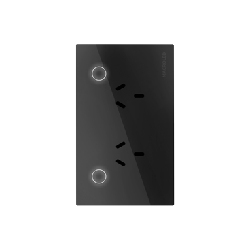TOMACORRIENTE DOBLE SMART ROMA MACROLED, AC 100-240V, 10A MAX. NEGRO