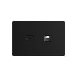 CONECTOR DE RED Y HDMI MONACO NEGRO MACROLED, RJ45 Y HDMI