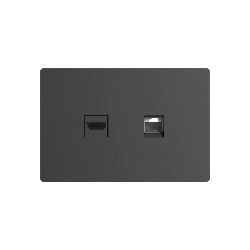 CONECTOR DE RED Y HDMI MONACO GRIS MACROLED, RJ45 Y HDMI