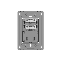 TECLA Y DOBLE USB-C MONACO MACROLED, 2 CANALES, AC 250V, 10A MAX. BASTIDOR METALICO, SIN FRENTE